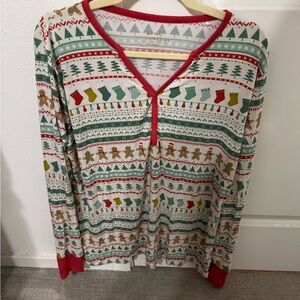 Little Sleepies “Fair Isle” women’s pajama top XL